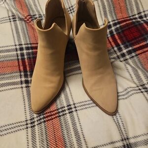 Zara Cream Heeled Boots